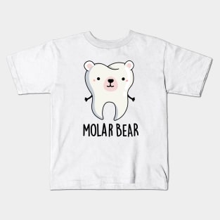 Molar Bear Cute Tooth Pun Kids T-Shirt